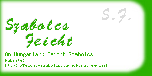 szabolcs feicht business card